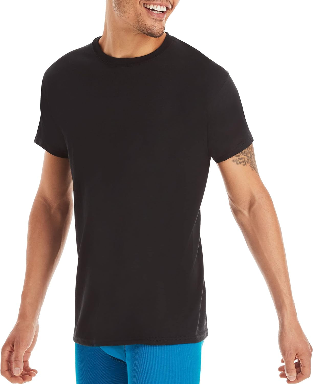 Men's Cotton Moisture-Wicking Crew Neck Undershirts - Available in Multi-Packs