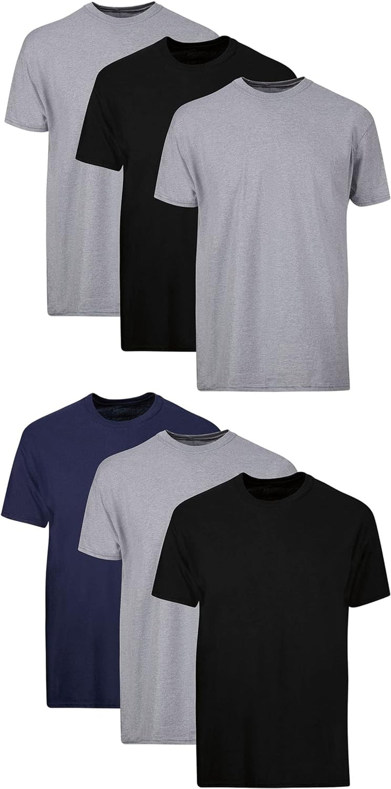 Men's Cotton Moisture-Wicking Crew Neck Undershirts - Available in Multi-Packs