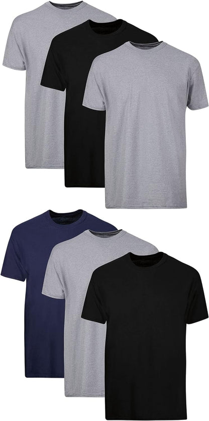 Men's Cotton Moisture-Wicking Crew Neck Undershirts - Available in Multi-Packs